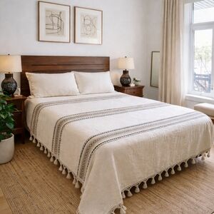 Handmade Oaxacan Cotton Bedspread:

Mexican Artisan Quilt